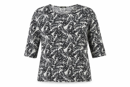 Originals Women's Black Butterfly Print Top Size 12