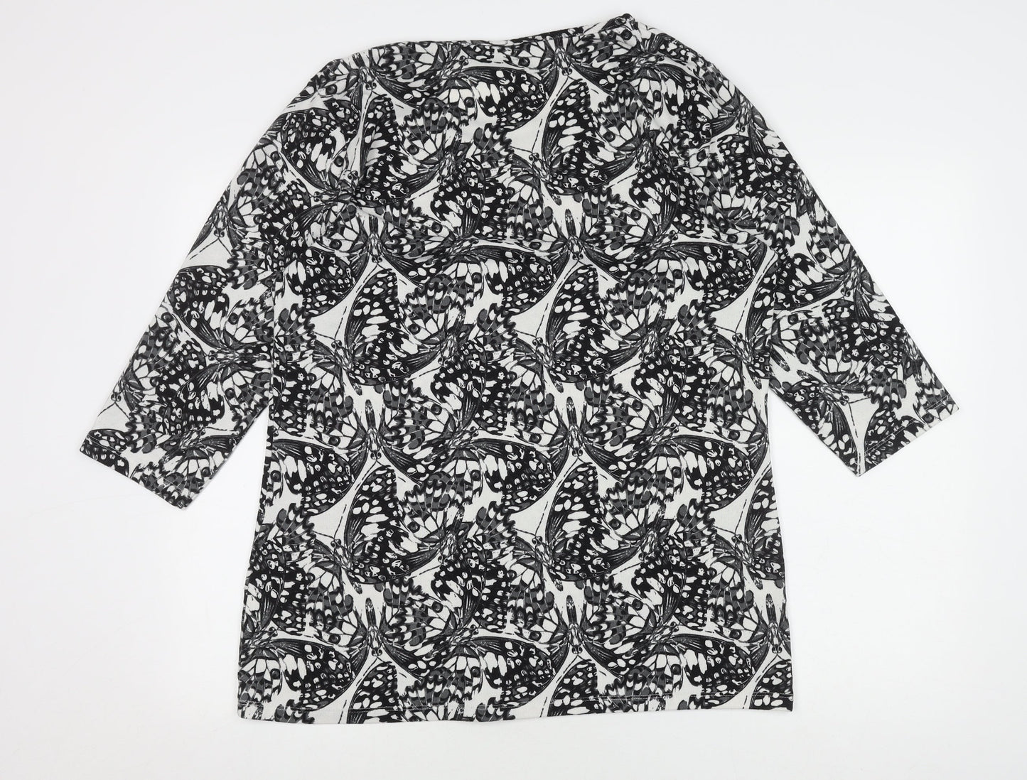 Originals Women's Black Butterfly Print Top Size 12