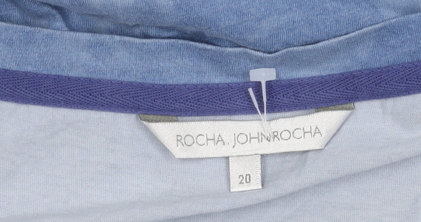 Womens UK Size 20 Rocha John Rocha Blue  T-Shirt