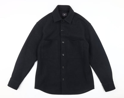 H&M Men’s Black Relaxed Fit Casual Shirt, Size S