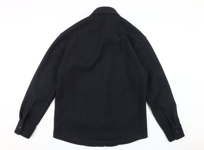 H&M Men’s Black Relaxed Fit Casual Shirt, Size S