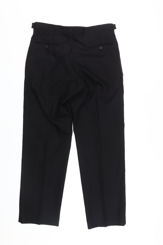 Marks & Spencer Men's Black Wool Trousers - Size 32