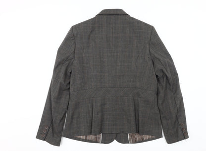 Next Women's Brown Check Suit Jacket Size 18