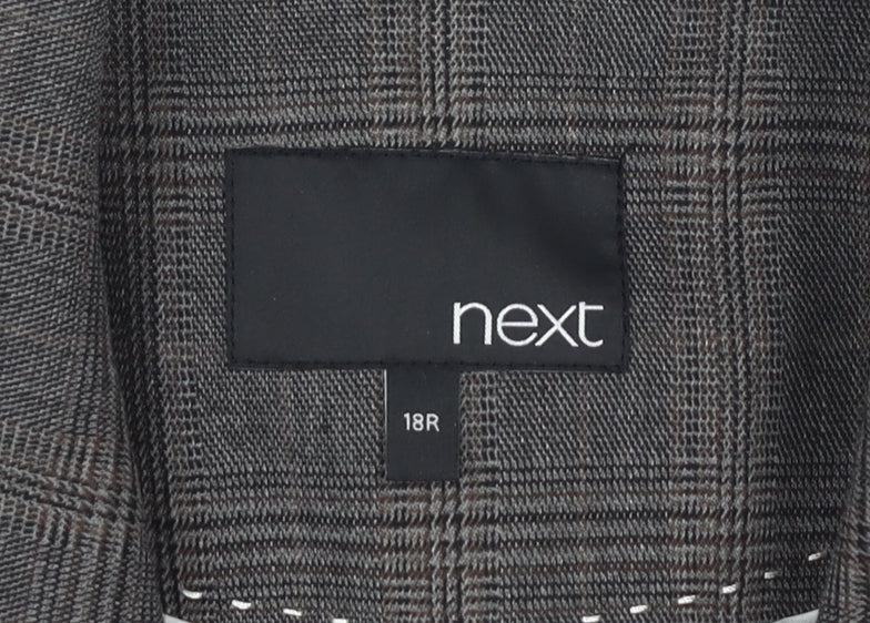 Next Women's Brown Check Suit Jacket Size 18