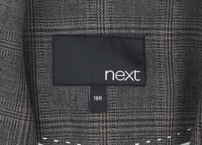 Next Women's Brown Check Suit Jacket Size 18