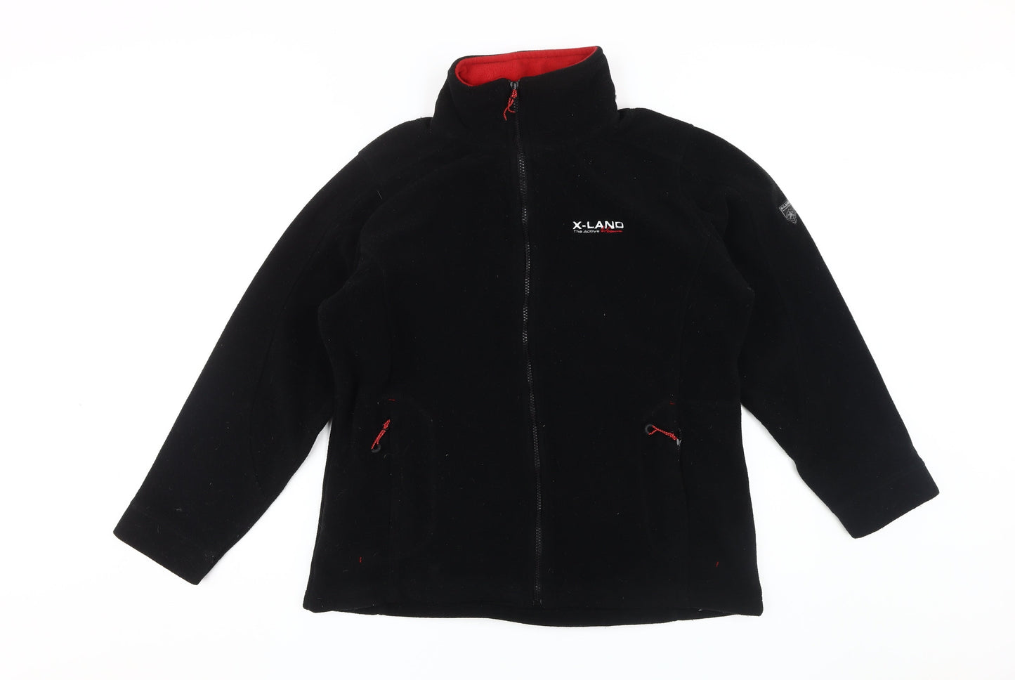XtrmLand Women's Black Fleece Jacket, Size L