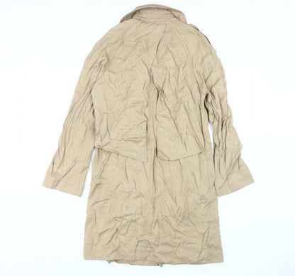 Topshop Women's Beige Trench Coat, Size 4, Classic Style