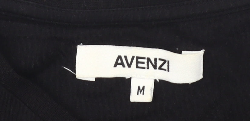 Avenzi Men's Black M Graphic Print T-Shirt