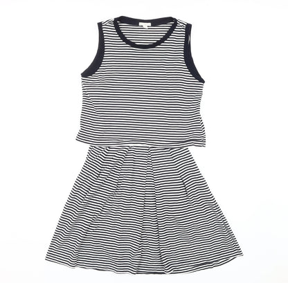 Gap Women's Striped Black Dress, Small, Sleeveless, Casual