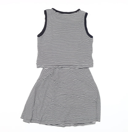 Gap Women's Striped Black Dress, Small, Sleeveless, Casual