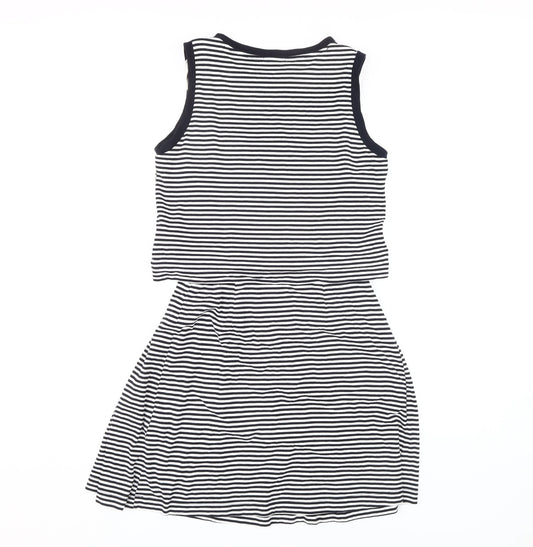 Gap Women's Striped Black Dress, Small, Sleeveless, Casual