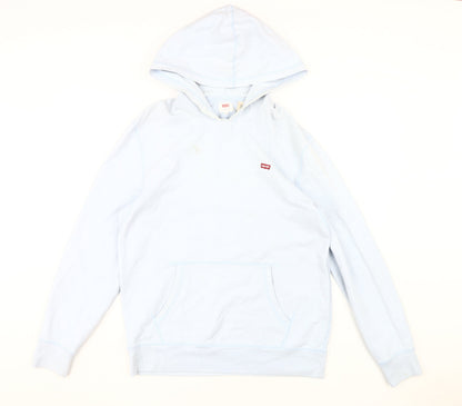 Mens UK Size M Levi's Blue Pullover Hoodie
