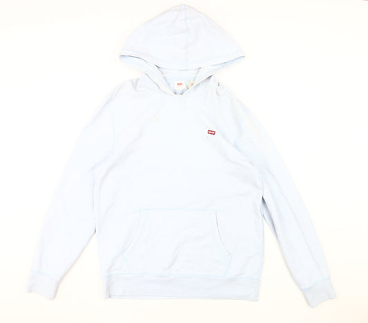 Mens UK Size M Levi's Blue Pullover Hoodie