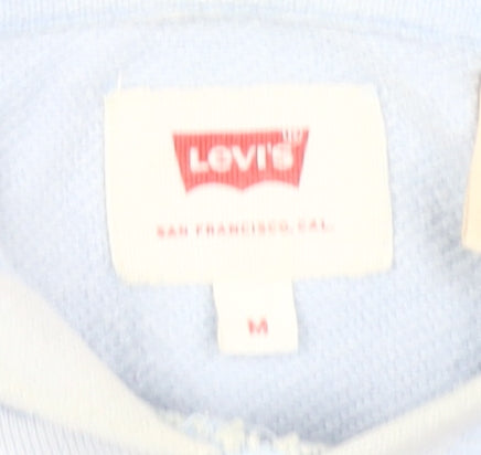 Mens UK Size M Levi's Blue Pullover Hoodie