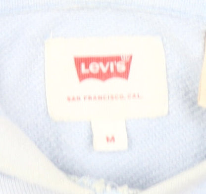 Mens UK Size M Levi's Blue Pullover Hoodie