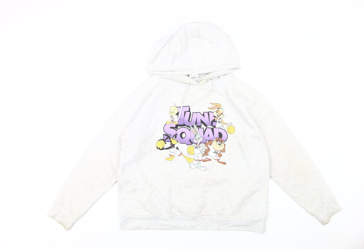 Space Jam Unisex White Pullover Hoodie M