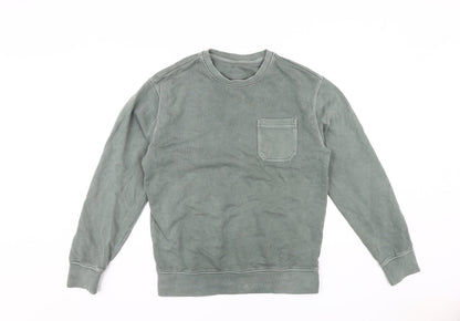 Mens UK Size S Marks and Spencer Green Pullover Sweatshirt