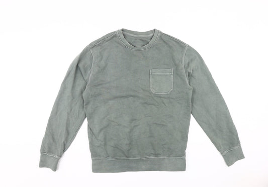 Mens UK Size S Marks and Spencer Green Pullover Sweatshirt