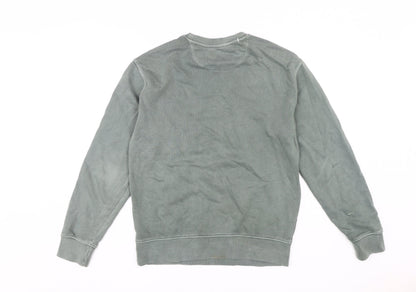 Mens UK Size S Marks and Spencer Green Pullover Sweatshirt