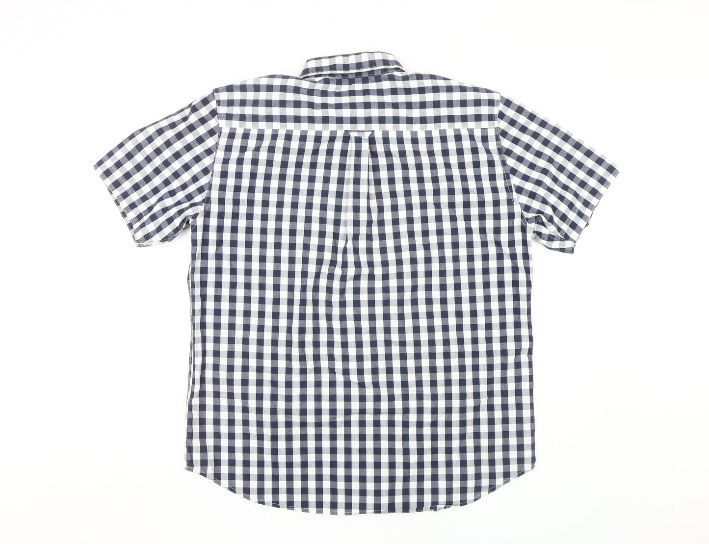 Maine New England Men's Blue Check Button-Up Shirt M