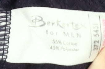 Berkertrex Men's Navy Large 1/4 Zip Sweatshirt
