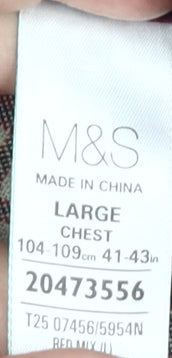 Marks and Spencer Men's Multicoloured Plaid Shirt L
