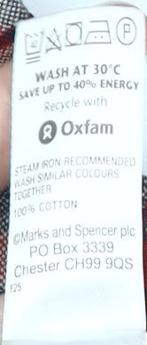 Marks and Spencer Men's Multicoloured Plaid Shirt L