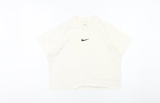 Nike Unisex White L Basic Crew Neck T-Shirt