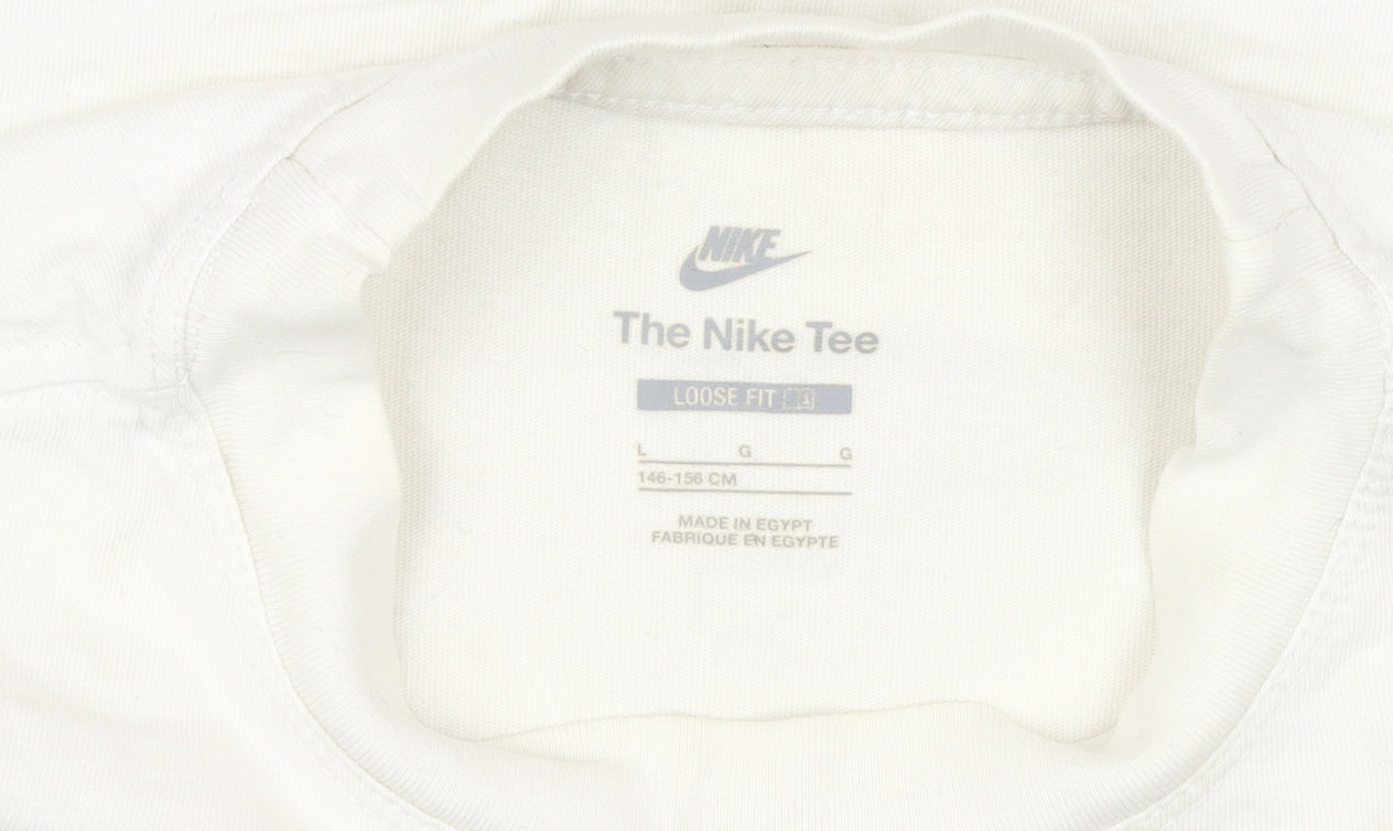 Nike Unisex White L Basic Crew Neck T-Shirt