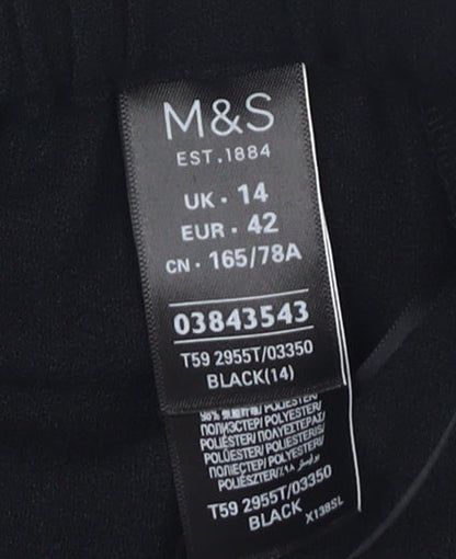 Womens UK Size 14 Marks and Spencer   Black Trousers