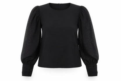 Stradivarius Women's Black Balloon Sleeve Blouse S