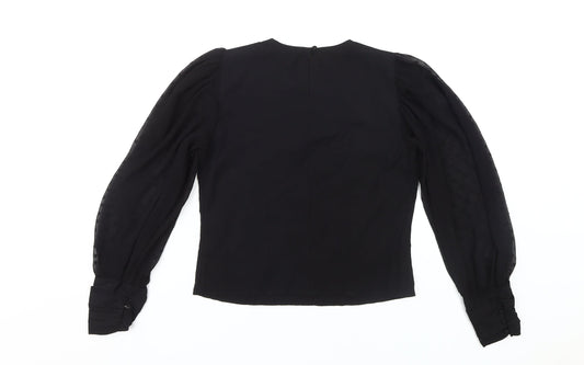 Stradivarius Women's Black Balloon Sleeve Blouse S