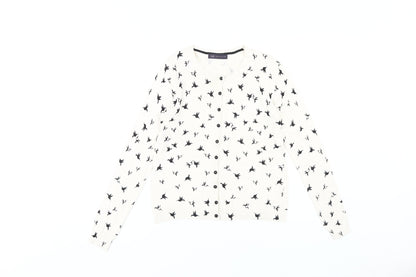 Womens UK Size 8 Marks and Spencer Ivory Cardigan Jumper