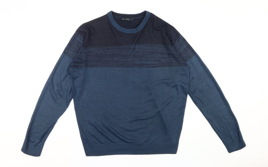 James Pringle Men's Blue Medium Pullover Jumper