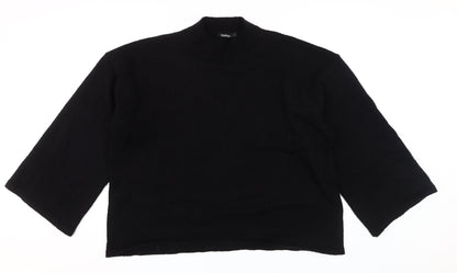 boohoo Women's Black Mock Neck Jumper Size L