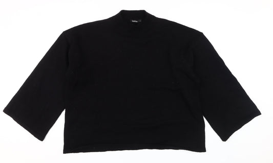 boohoo Women's Black Mock Neck Jumper Size L