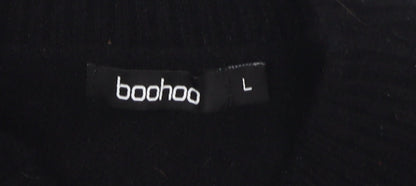 boohoo Women's Black Mock Neck Jumper Size L