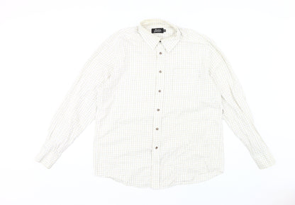 Marks and Spencer Men's Beige Check Shirt 42