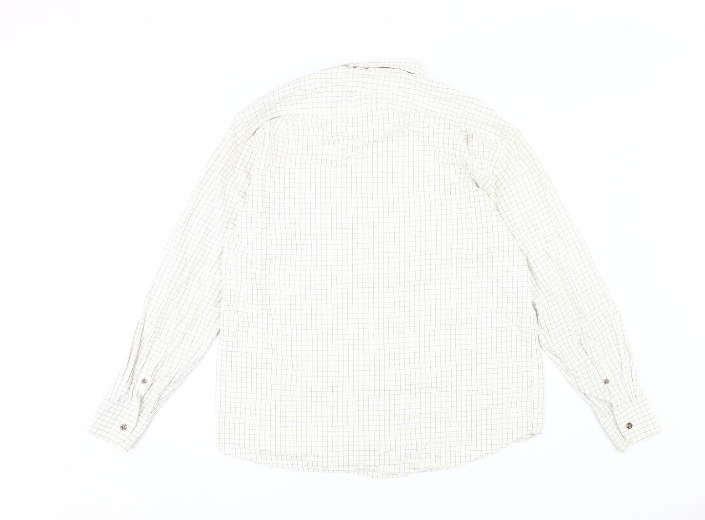 Marks and Spencer Men's Beige Check Shirt 42