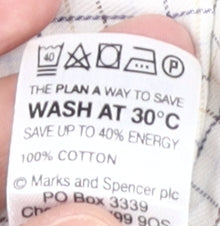 Marks and Spencer Men's Beige Check Shirt 42