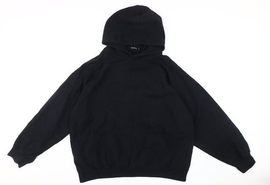 boohoo Unisex Black L Pullover Graphic Hoodie