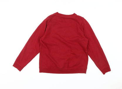 Isle Women's Red Embroidered Pullover Sweatshirt M