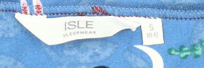 ISLE Women's Blue Floral 3/4 Sleeve Nightshirt Size 10-12
