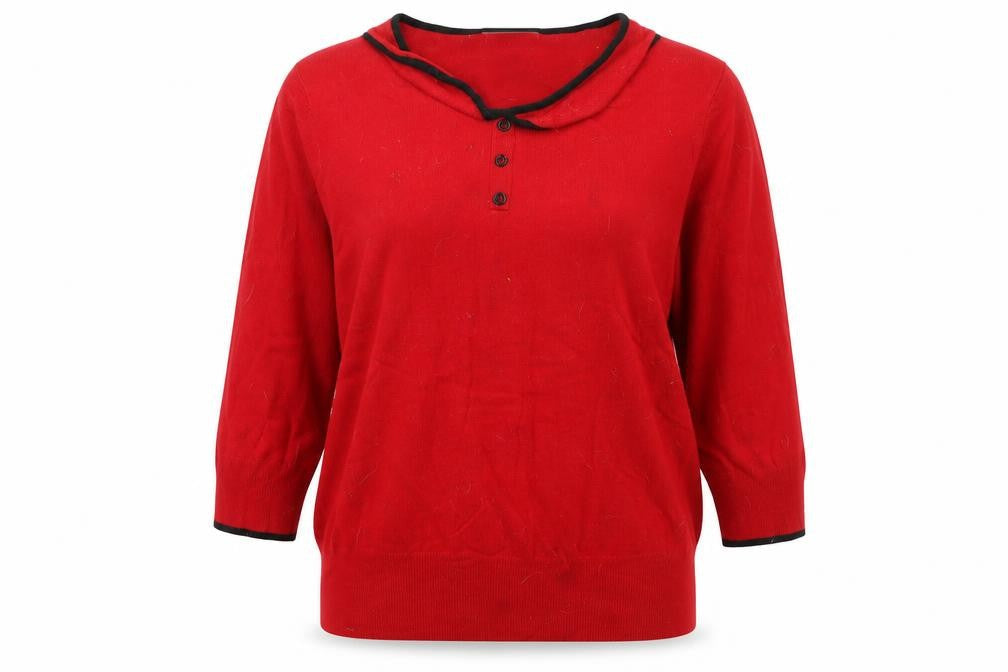 Womens UK Size 16 Wallis Red Henley Jumper