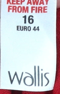 Womens UK Size 16 Wallis Red Henley Jumper