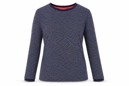 Joules Women's Blue Polka Dot Long Sleeve T-Shirt