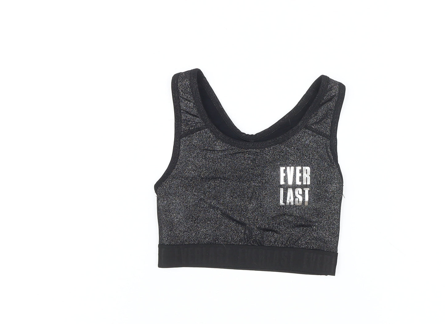 Everlast Girls Black Athletic Tank 7-8 Years, Sporty Stretch Top