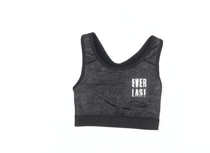 Everlast Girls Black Athletic Tank 7-8 Years, Sporty Stretch Top