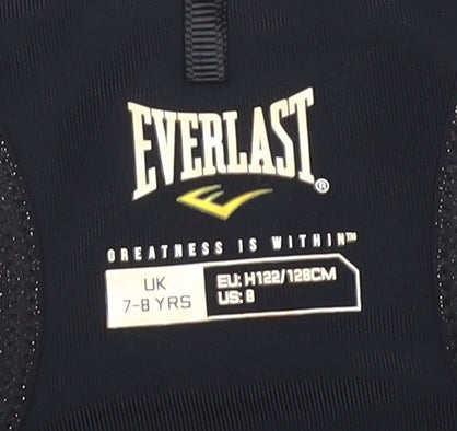 Everlast Girls Black Athletic Tank 7-8 Years, Sporty Stretch Top
