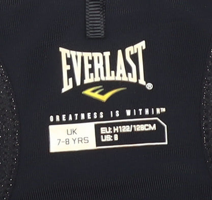 Everlast Girls Black Athletic Tank 7-8 Years, Sporty Stretch Top